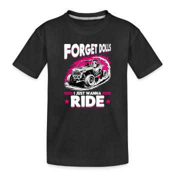 UTV Fille tout-terrain Femme 4 roues côte à côte - T-shirt bio Premium Enfant - noir - Devant