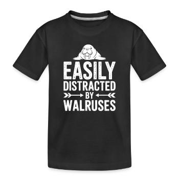 Paroles sur les morses Cadeau drôle de morse - T-shirt bio Premium Enfant - noir - Devant