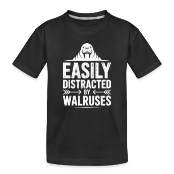 Paroles sur les morses Cadeau drôle de morse - T-shirt bio Premium Enfant - noir - Devant