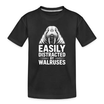 Paroles sur les morses Cadeau drôle de morse - T-shirt bio Premium Enfant - noir - Devant