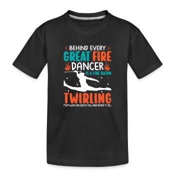 Danseuse de l’école de danse Vortex Dance - T-shirt bio Premium Enfant - noir - Devant