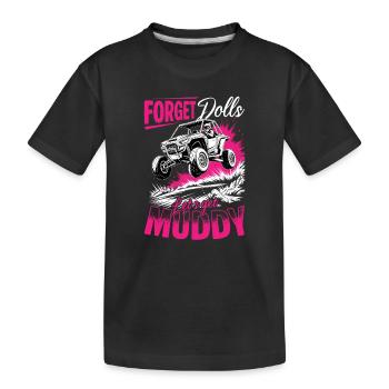 UTV Fille tout-terrain Femme 4 roues côte à côte - T-shirt bio Premium Enfant - noir - Devant