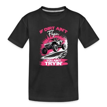 UTV Fille tout-terrain Femme 4 roues côte à côte - T-shirt bio Premium Enfant - noir - Devant