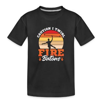 Danseuse de l’école de danse Vortex Dance - T-shirt bio Premium Enfant - noir - Devant