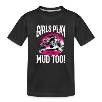 UTV Fille tout-terrain Femme 4 roues côte à côte - T-shirt bio Premium Enfant - noir - Devant