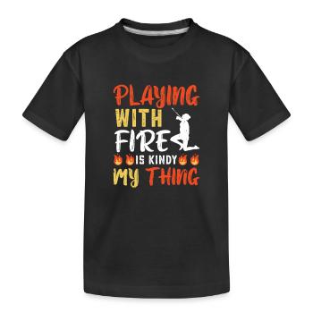 Danseuse de l’école de danse Vortex Dance - T-shirt bio Premium Enfant - noir - Devant
