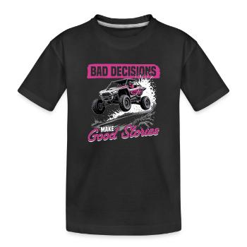 UTV Fille tout-terrain Femme 4 roues côte à côte - T-shirt bio Premium Enfant - noir - Devant