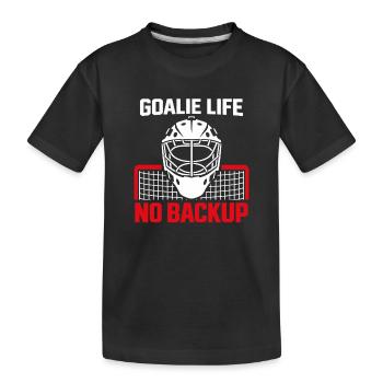 Hockey Goalie Gift Goalie Life Hockey Goalie - Kids' Premium Organic T-Shirt - black - Front