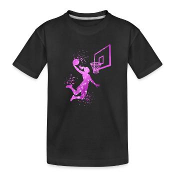 Basketball Girls Basketball Women - Kids' Premium Organic T-Shirt - black - Front