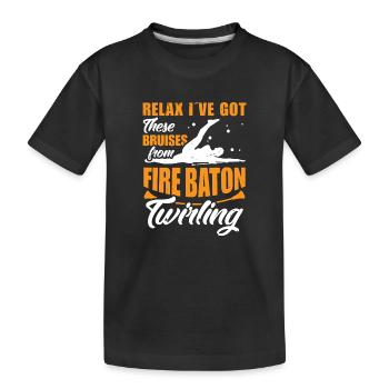 Danseuse de l’école de danse Vortex Dance - T-shirt bio Premium Enfant - noir - Devant