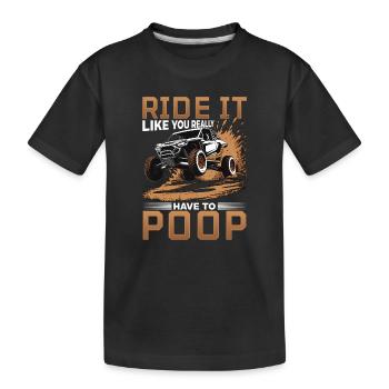 UTV Off Road Boy Men 4 Wheeler Side by side - Kinder Premium Bio T-Shirt - Schwarz - Vorne
