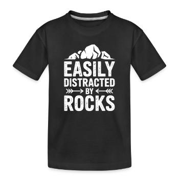 Stones Sayings Stones Funny Stones Gift - Kids' Premium Organic T-Shirt - black - Front