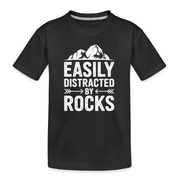 Stones Sayings Stones Funny Stones Gift - Kids' Premium Organic T-Shirt - black - Front