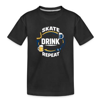 Ligue de la Bière Hockey Humour des joueurs drôles de hockey - T-shirt bio Premium Enfant - noir - Devant
