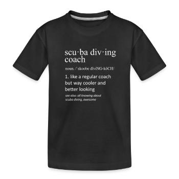 Scuba Diving Coach Definition Diver - Kids' Premium Organic T-Shirt - black - Front
