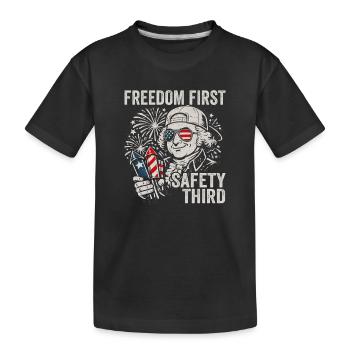 Liberté en premier, sécurité troisième – Jo - T-shirt bio Premium Enfant - noir - Devant