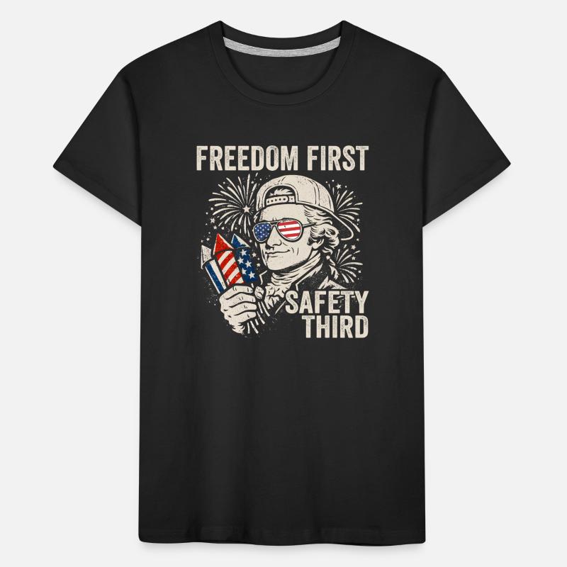 Freedom First, Security Third, Ham Kids' Premium Organic T-Shirt
