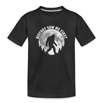Bigfoot Sasquatch Yeti Cryptid Creatures Big Foot - Kids' Premium Organic T-Shirt - black - Front