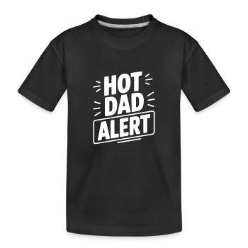 Alerte papa sexy - T-shirt bio Premium Enfant - noir - Devant