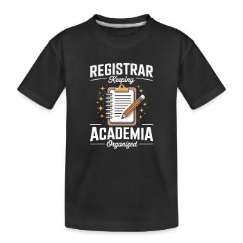  Schulsekretariat Schulbüro Lustiges Organisation - Kinder Premium Bio T-Shirt - Schwarz - Vorne