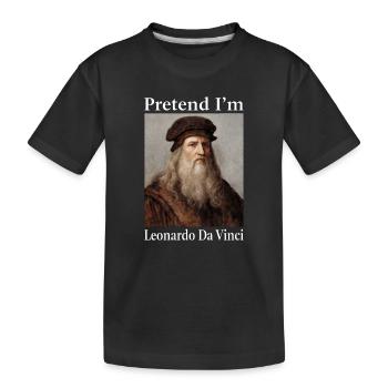 Pretend I'm Leonardo da Vinci - Kids' Premium Organic T-Shirt - black - Front