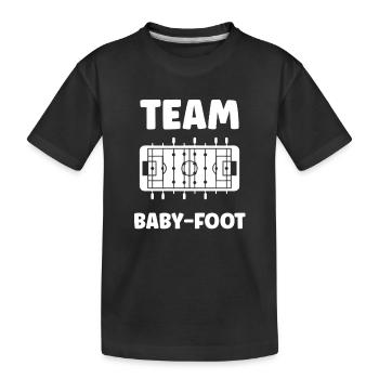 Tischfußball: - Kinder Premium Bio T-Shirt - Schwarz - Vorne