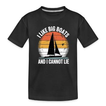 Régate Voile Chemise Voilier, Équipage de Yacht - T-shirt bio Premium Enfant - noir - Devant