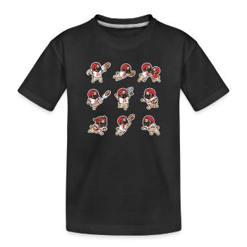 Suesser Mops Football Spieler Touchdown - Kinder Premium Bio T-Shirt - Schwarz - Vorne