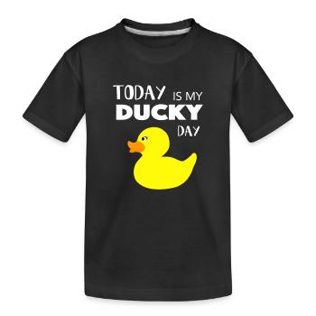 Today Is My Ducky Day - Kids' Premium Organic T-Shirt - black - Front