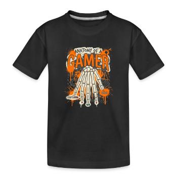 Anatomy of a gamer - Kids' Premium Organic T-Shirt - black - Front