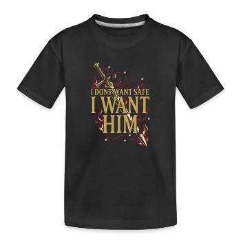 Romantasy Fantasy Romance Booktok Spicy Reader - Kinder Premium Bio T-Shirt - Schwarz - Vorne
