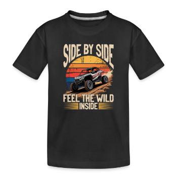 UTV Off Road 4 Wheeler Side by side - Kids' Premium Organic T-Shirt - black - Front