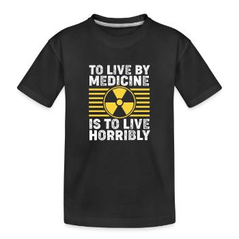 Radiologie Nuklear Atom Nuklearmedizin - Kinder Premium Bio T-Shirt - Schwarz - Vorne