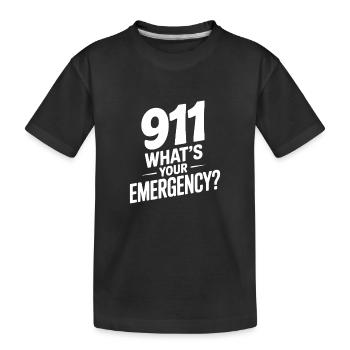 Was ist Ihr Notfall? - Kinder Premium Bio T-Shirt - Schwarz - Vorne