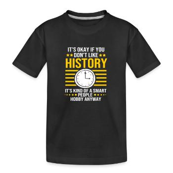 History Historian Historical - Kids' Premium Organic T-Shirt - black - Front