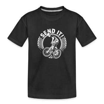 BMX Dirt Jump Envoyé Bike Jump - T-shirt bio Premium Enfant - noir - Devant
