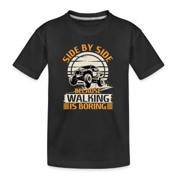 UTV Off Road 4 Wheeler Side by side - Kids' Premium Organic T-Shirt - black - Front