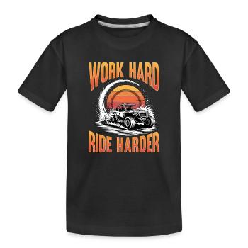 UTV Off Road 4 Wheeler Side by side - Kids' Premium Organic T-Shirt - black - Front