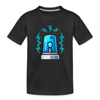 Illustration de l’alarme de la sirène à lumière bleue - T-shirt bio Premium Enfant - noir - Devant