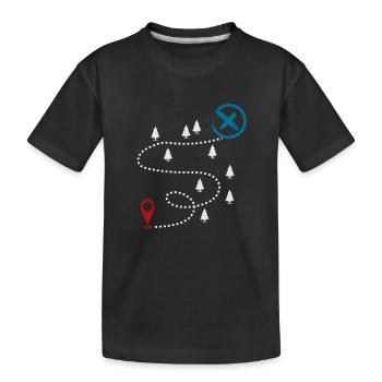 Adventure Trail Map Geocaching Graphic - Kinder Premium Bio T-Shirt - Schwarz - Vorne