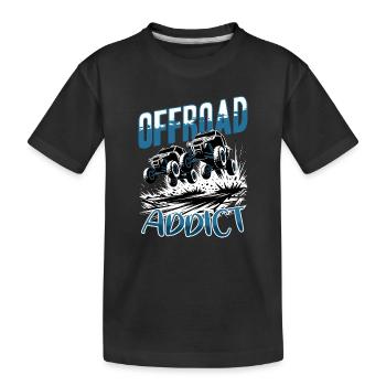 UTV Off Road 4 Wheeler Side by side - Kids' Premium Organic T-Shirt - black - Front