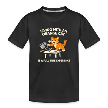 Orange Cat Chaos Funny Cat Orange Tabby Meme - Kids' Premium Organic T-Shirt - black - Front