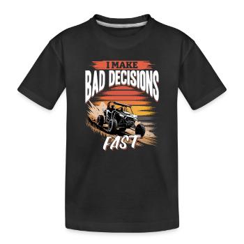 UTV Off Road 4 Wheeler Side by side - Kids' Premium Organic T-Shirt - black - Front