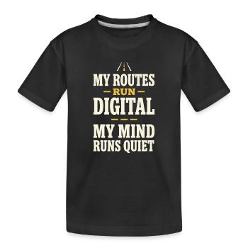 Truck Sim Truck Simulator Sim Trucker Long Haul - Kids' Premium Organic T-Shirt - black - Front