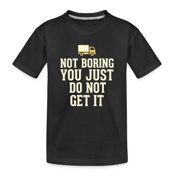 Truck Sim Truck Simulator Sim Trucker Long Haul - Kids' Premium Organic T-Shirt - black - Front