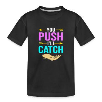 Midwife - Kids' Premium Organic T-Shirt - black - Front