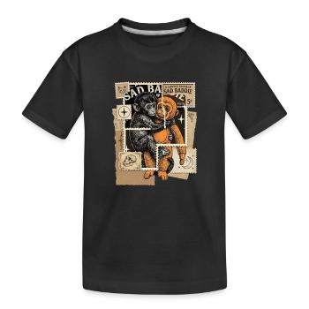 Stamps Baby Monkey Punch - Kids' Premium Organic T-Shirt - black - Front