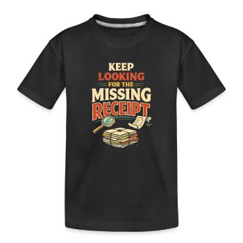 Missing evidence wanted | Tax Advisor Humor - Kids' Premium Organic T-Shirt - black - Front