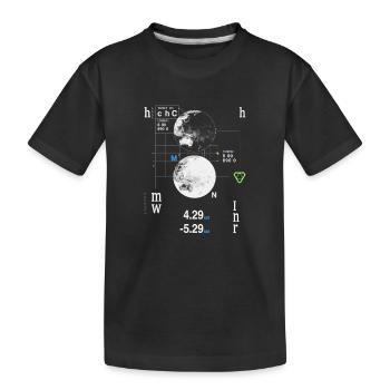 Coordonnées de la carte du monde futuriste du HUD - T-shirt bio Premium Enfant - noir - Devant