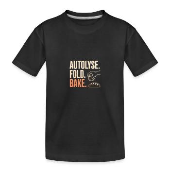 Art du pain autolyse plié - T-shirt bio Premium Enfant - noir - Devant